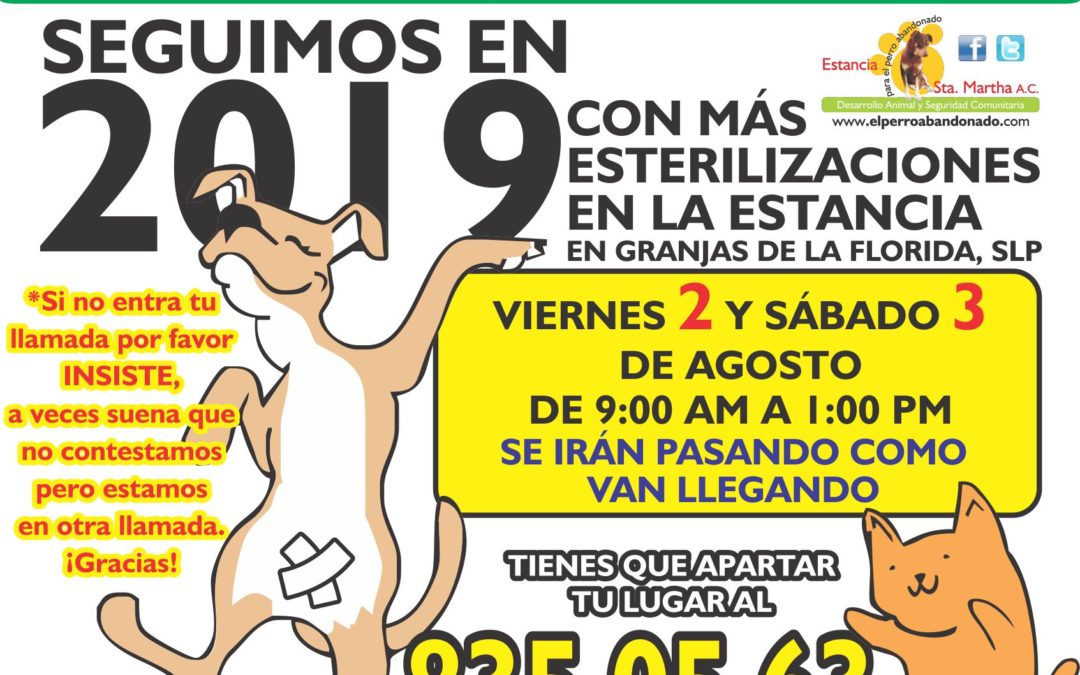 ESTERILIZACIONES A BAJO COSTO EN LA ESTANCIA